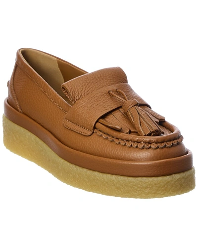 Shop Chloé Chloe Jamie Leather Loafer In Brown