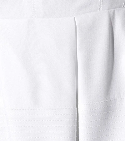 Shop Balenciaga Pleated Cotton Blouse In White