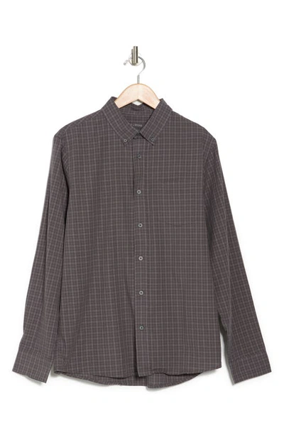 Shop Slate & Stone Long Sleeve Plaid Button-down Poplin Shirt In Soft Grey Plaid