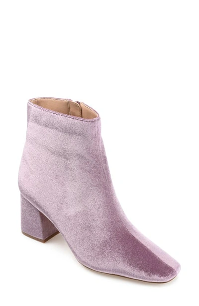 Shop Journee Collection Hazara Block Heel Bootie In Lilac