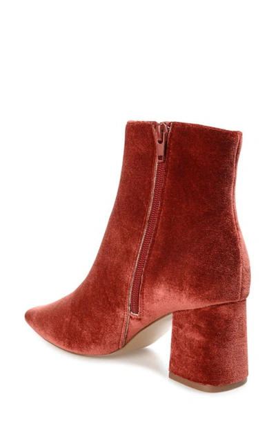 Shop Journee Collection Hazara Block Heel Bootie In Rust