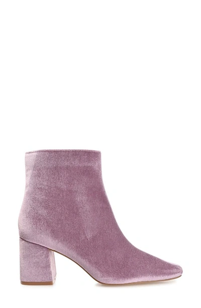 Shop Journee Collection Hazara Block Heel Bootie In Lilac