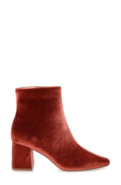 Shop Journee Collection Hazara Block Heel Bootie In Rust