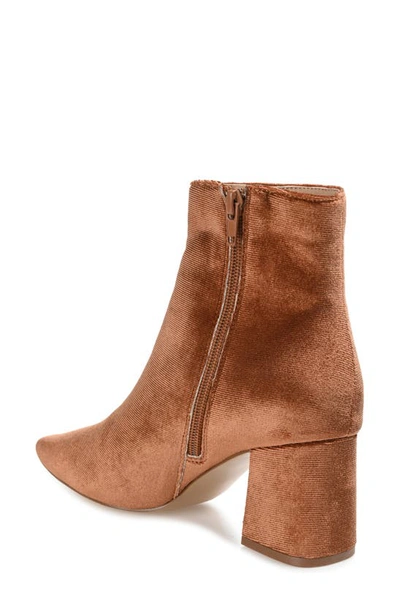 Shop Journee Collection Hazara Block Heel Bootie In Brown