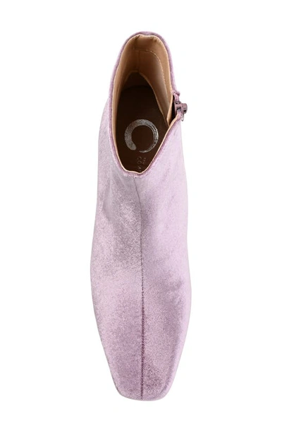 Shop Journee Collection Hazara Block Heel Bootie In Lilac