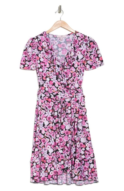 Shop Love By Design Viola Faux Wrap Mini Dress In Flowertime