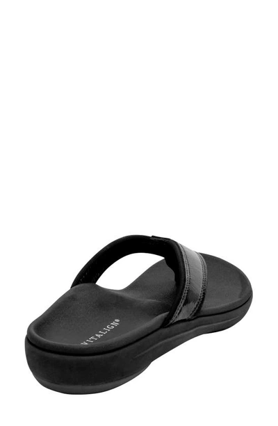 Shop Revitalign Yumi Nuevo Orthotic Water Resistant Flip Flop In Black