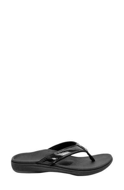 Shop Revitalign Yumi Nuevo Orthotic Water Resistant Flip Flop In Black