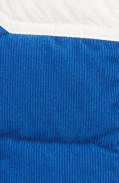 Shop Moncler Kids' Vasso Colorblock Hooded Vest In Blue
