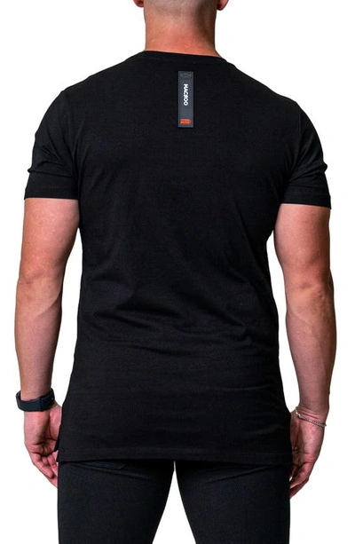 Shop Maceoo Think Stretch Cotton Graphic Tee In Black