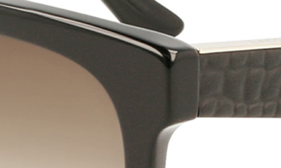Shop Lacoste 55mm Gradient Rectangular Sunglasses In Black