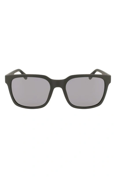 Shop Lacoste 55mm Modified Rectangular Sunglasses In Matte Black