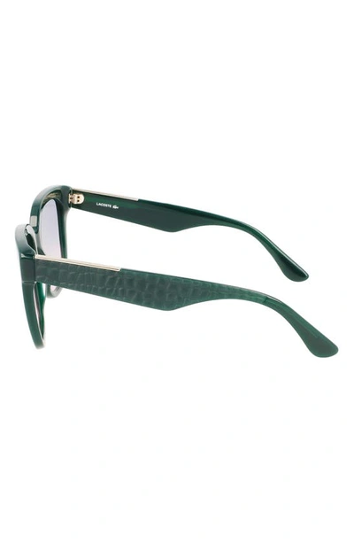 Shop Lacoste 55mm Gradient Rectangular Sunglasses In Opalin Green