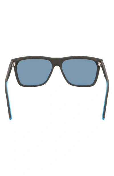 Lacoste 57mm Rectangular Sunglasses In Matte Black