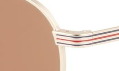 Shop Lacoste 52mm Oval Sunglasses In Semimatte Gold