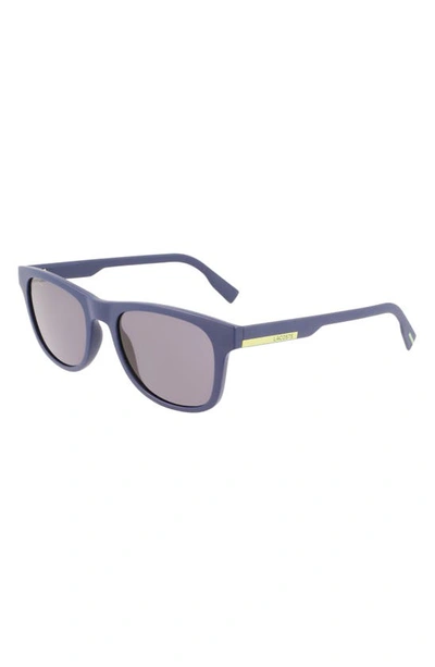 Shop Lacoste 54mm Modified Rectangular Sunglasses In Matte Blue