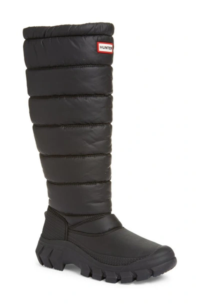 Shop Hunter Intrepid Knee High Snow Boot In Black