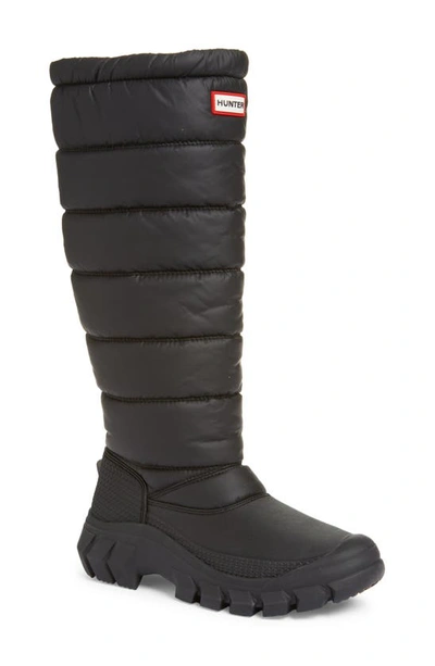 Hunter Intrepid Knee High Snow Boot In Black