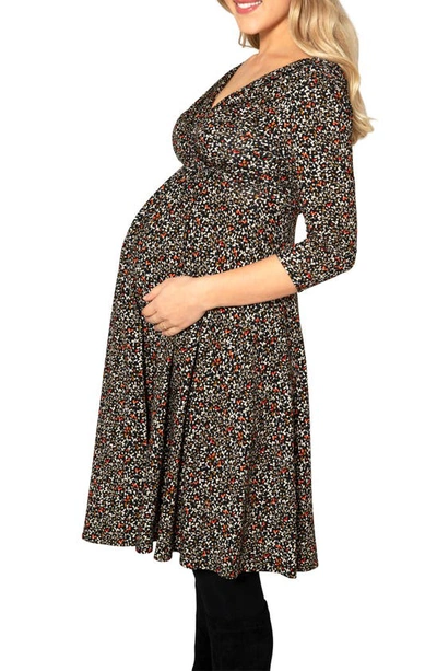 Tiffany Rose Willow Empire Waist Maternity Dress In Black