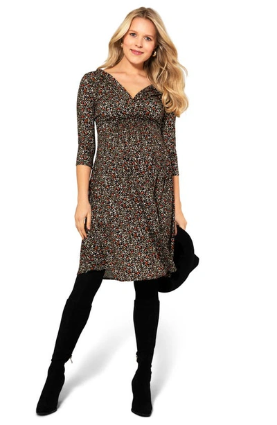 Tiffany Rose Willow Empire Waist Maternity Dress In Black