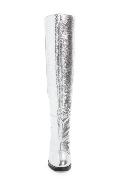 Shop Isabel Marant Lylene Metallic Tall Boot In Silver