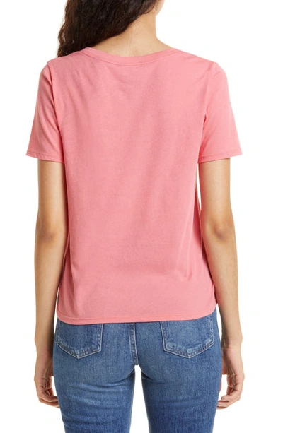 Shop Atm Anthony Thomas Melillo V-neck Cotton Jersey T-shirt In French Rose