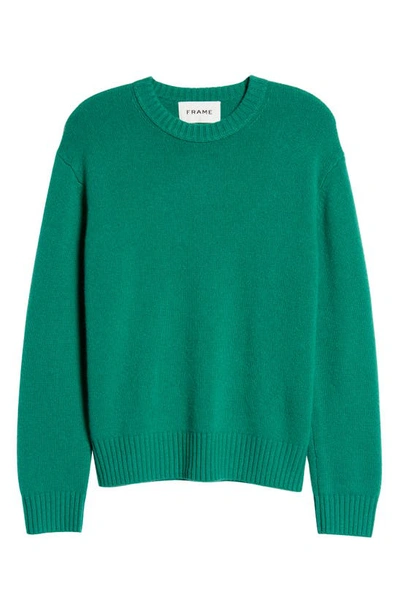 Shop Frame Cashmere Crewneck Sweater In Dress Green
