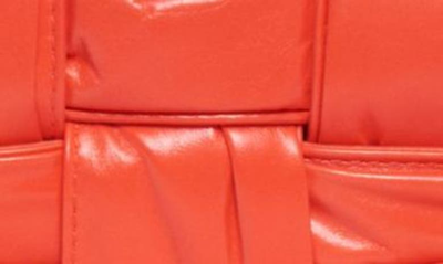 Shop Bottega Veneta Cassette Plissé Intrecciato Leather Crossbody Bag In Sunburst/ Brass