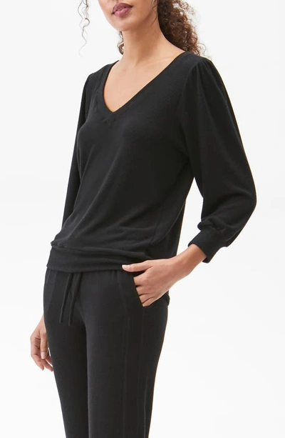Michael Stars Gabriella V-neck Top In Black
