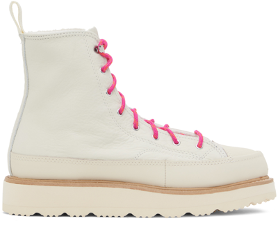 Shop Converse Off-white Chuck Taylor Crafted Boots In Egret/natural Ivory/