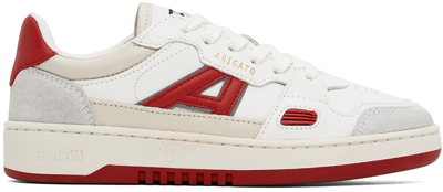 Shop Axel Arigato White & Red A Dice Lo Sneakers In White/red