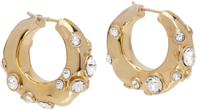 DRIES VAN NOTEN Gold-tone crystal earrings
