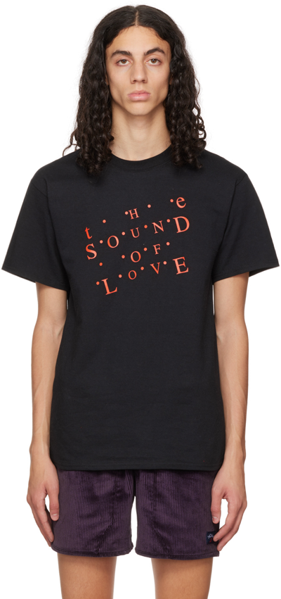 Shop Noah Black 'sound Of Love' T-shirt In Jbl Jet Black