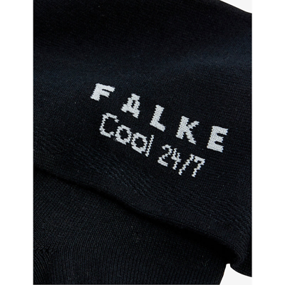 Shop Falke Men's Black Cool 24/7 Organic-cotton Blend Socks
