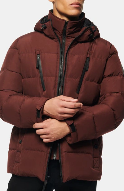 Shop Marc New York Montrose Water Resistant Quilted Coat In Oxblood