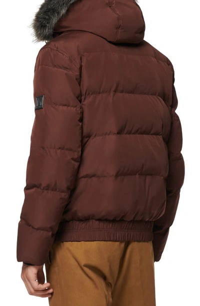 Shop Marc New York Umbra Faux Fur Trim Quilted Jacket In Oxblood