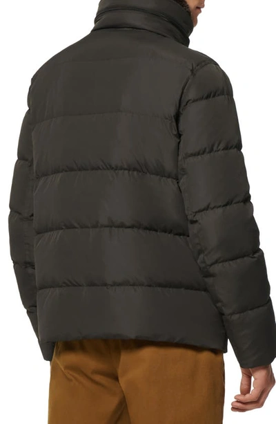 Marc New York Horizon Down & Feather Coat With Faux Fur Collar In Smoke