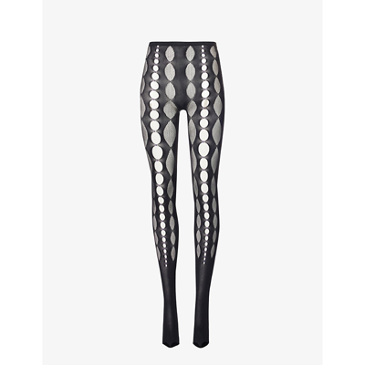 Shop Rui Women's Onxy Cut-out High-rise Stretch-woven Tights