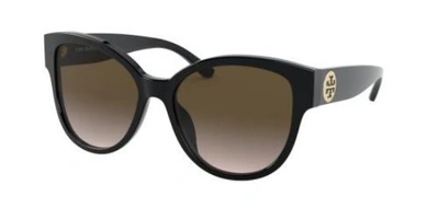 Shop Tory Burch Smoke Gradient Round Ladies Sunglasses Ty7155u 170913 56 In Black