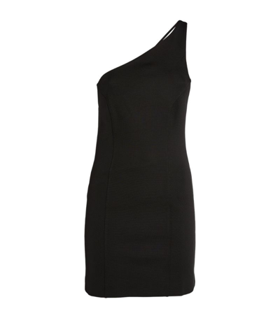 Shop Gauge81 One-shoulder Colorado Mini Dress In Black
