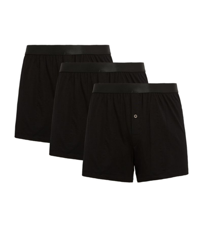 Shop Cdlp Logo Tape Boxer Shorts (pack Of 3) In Black