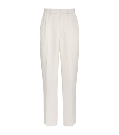 Shop Casablanca Wide-leg Tailored Trousers In White