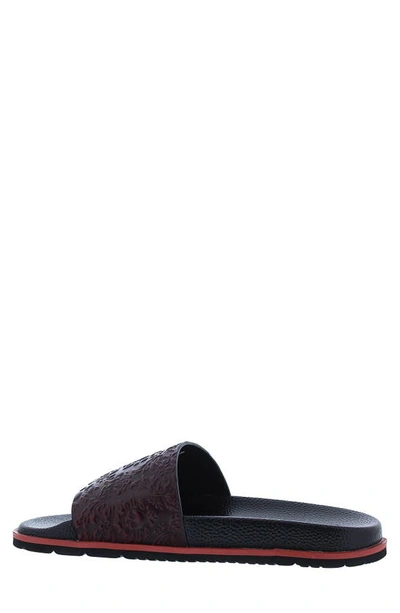 Shop Robert Graham Understory Leather Slide Sandal In Wine