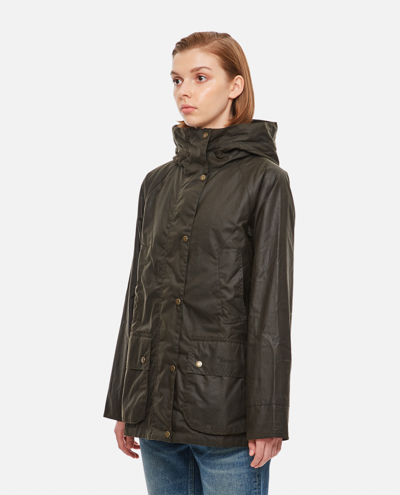 Shop Barbour Arley Waxed Jacket In Green