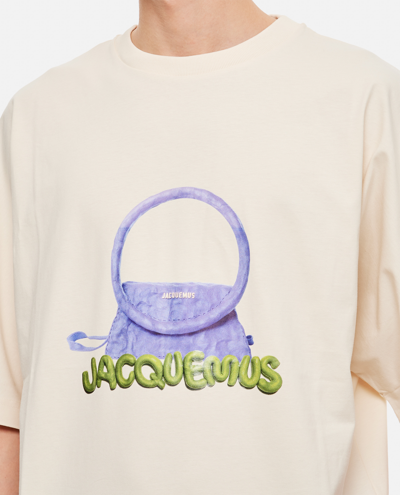 Shop Jacquemus Le T-shirt Sac Rond In White