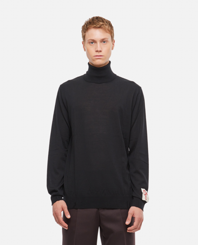 Shop Golden Goose Turtleneck Wool Sweater In Black