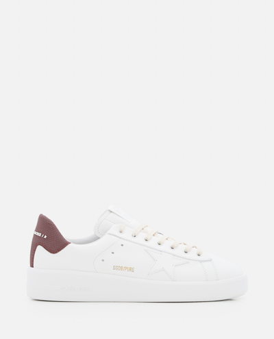 Shop Golden Goose Low-top 'pure Star' Leather Sneakers In White