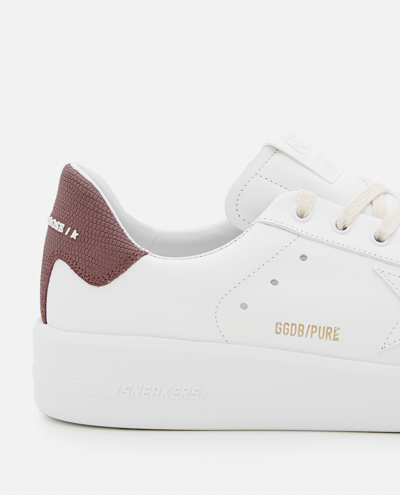 Shop Golden Goose Low-top 'pure Star' Leather Sneakers In White