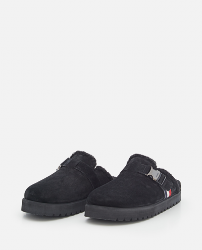Shop Moncler Mon Mule' Slides Shoes In Black