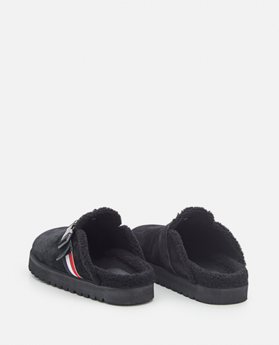Shop Moncler Mon Mule' Slides Shoes In Black